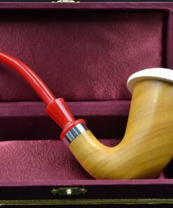 Wood Lattice Calabash Meerschaum Pipe, Medium Size Calabash Pipe