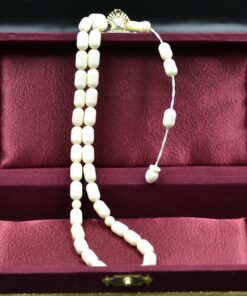 Spiritual Gift, Praying Beads, Meerschaum White Rosary, Handmade Meerschaum Rosary, Block Meerschaum, Turkish Meerschaum, Handmade Rosary