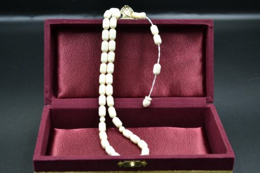 Spiritual Gift, Praying Beads, Meerschaum White Rosary, Handmade Meerschaum Rosary, Block Meerschaum, Turkish Meerschaum, Handmade Rosary