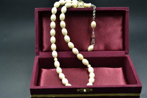 Spiritual Gift, Praying Beads, Meerschaum White Rosary, Handmade Meerschaum Rosary, Block Meerschaum, Turkish Meerschaum, Handmade Rosary