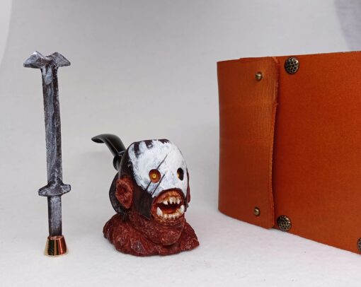 Uruk-hai Briar Pipe, Isengard Warrior, Lord of the Rings, Commander Lurtz’s Warrior, Saruman's Warrior, Tolkien Pipe
