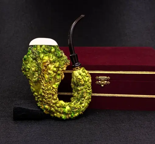 LARGE Green Gourd Calabash Pipe, LARGE Calabash Pipe, Lattice Calabash Pipe, Turkish Pipe, Original Gourd, Block Meerschaum, Handmade Pipe